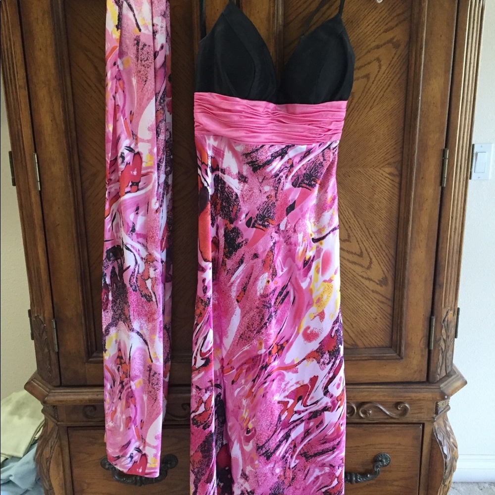 Long pink dress